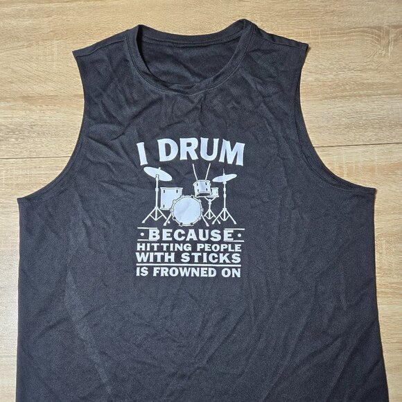 Men's XXL Tank Top -Drumming - Picture 1 of 4
